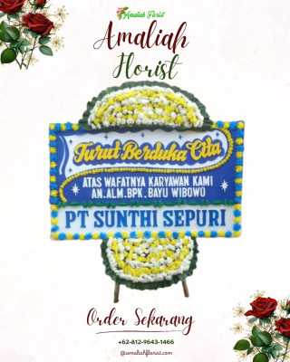 Papan Bunga Duka di Pager