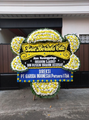 Papan Bunga Duka di Pager